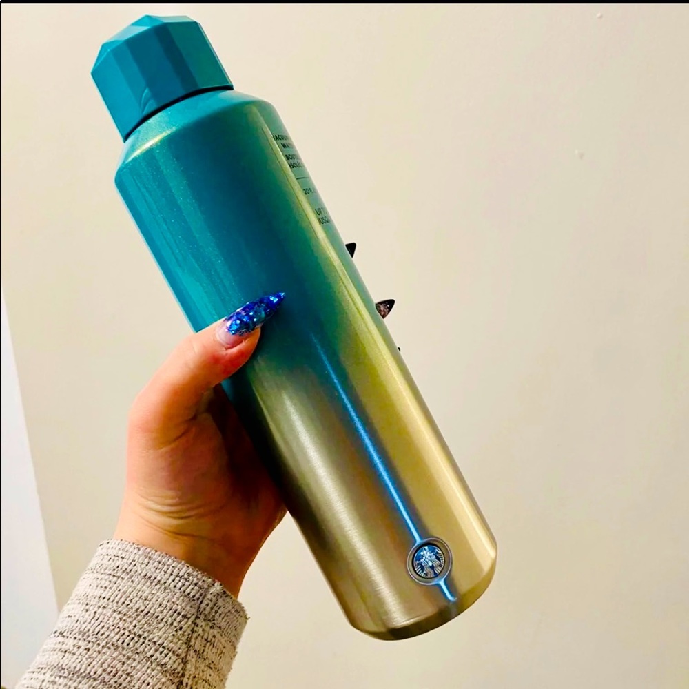 Brand New Starbucks turquoise and silver ombre water bottle stainless steel